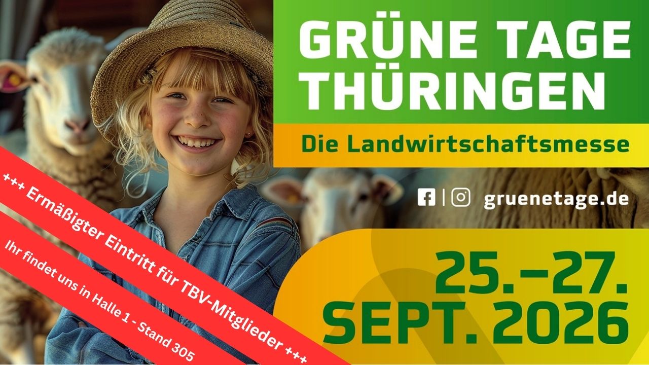 Grüne Tage Thüringen: TBV in Halle 1 und ermäßigter Eintritt