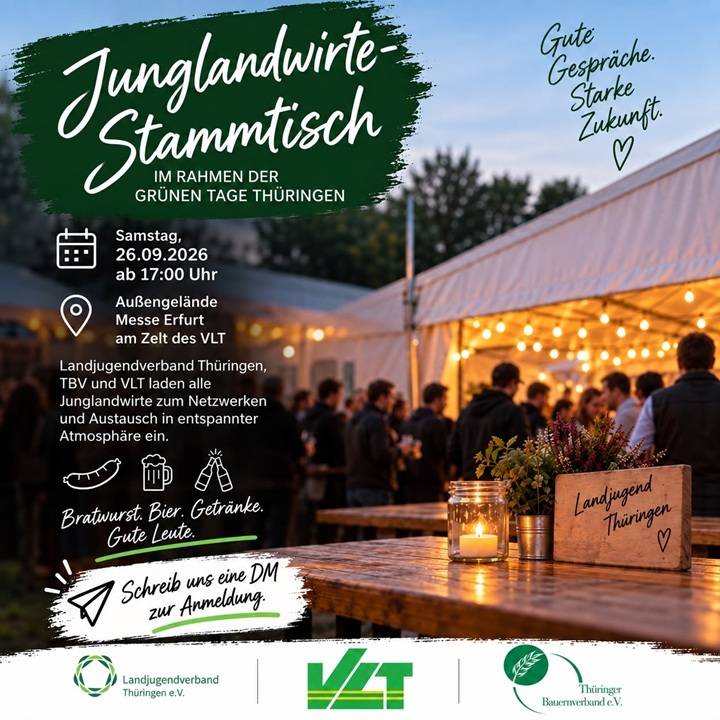 Junglandwirtestammtisch im Rahmen der Grünen Tage Thüringen