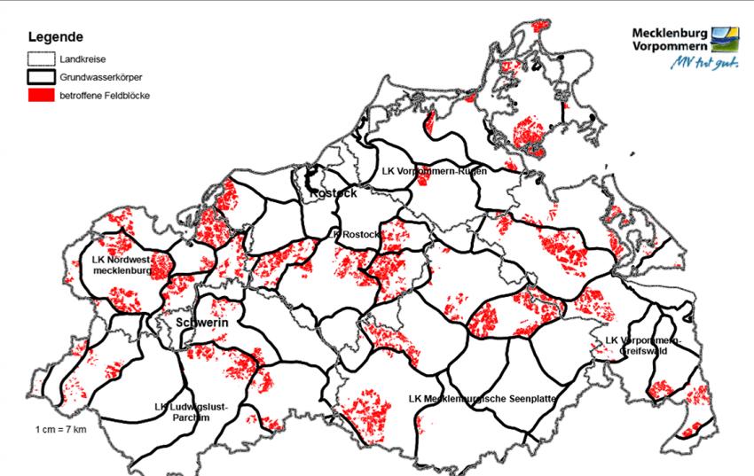 Rote Gebiete in Meckenlenburg-Vorpommern