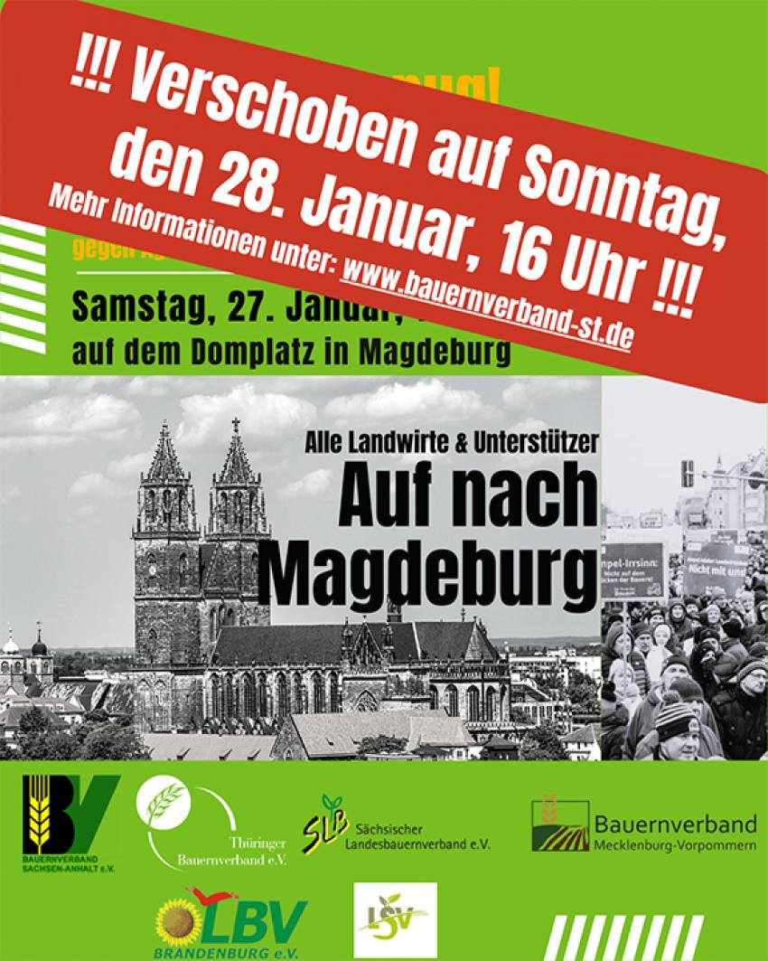 Kundgebung in Magdeburg verschoben