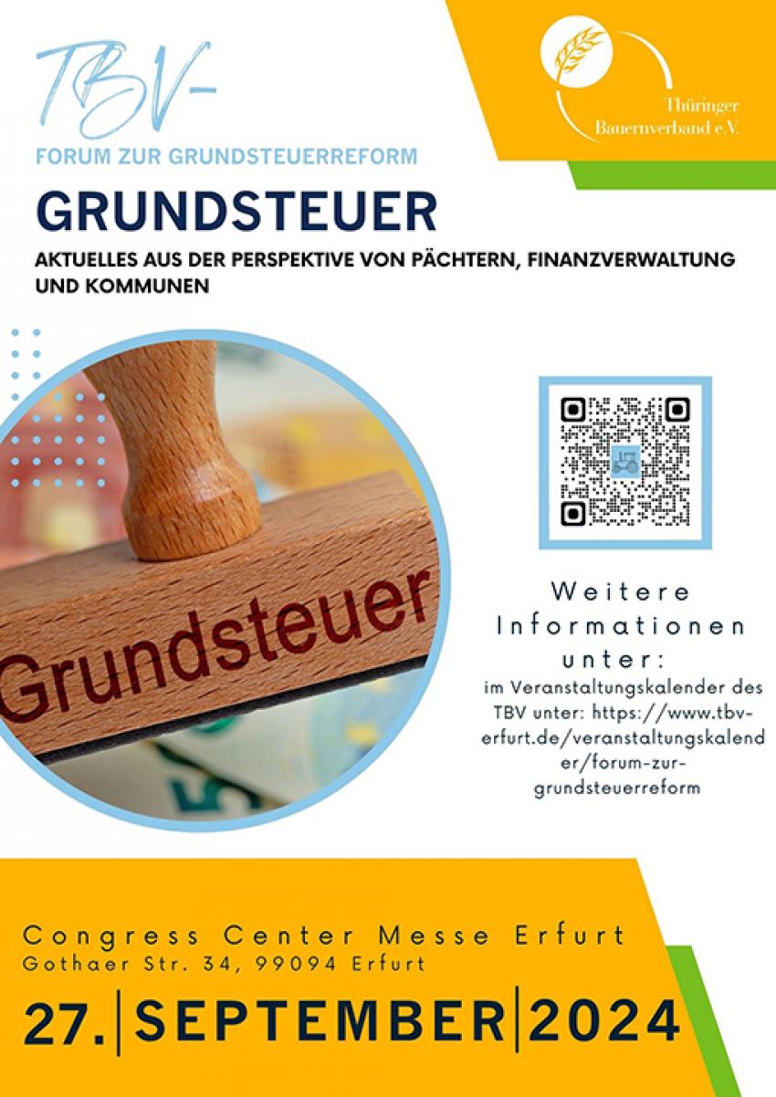 TBV-Forum zur Grundsteuerreform am 27. September