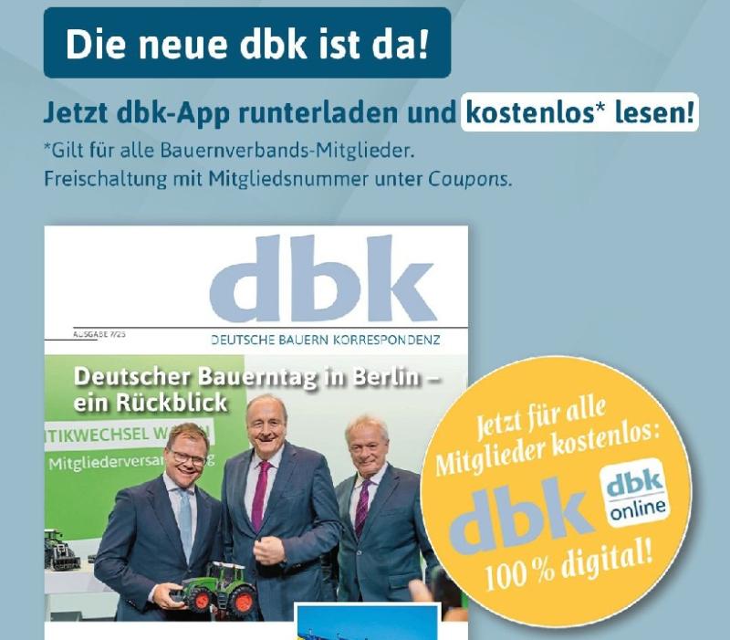Neue dbk: Deutscher Bauerntag - „Gelingt der Politikwechsel mit dem Koalitionsvertrag?“